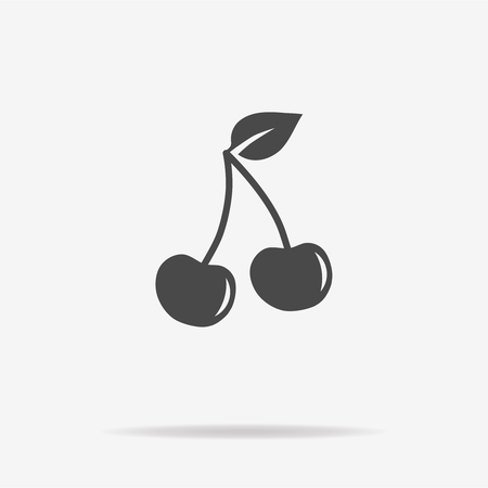 Cherry icon. Vector concept illustration for design.のイラスト素材