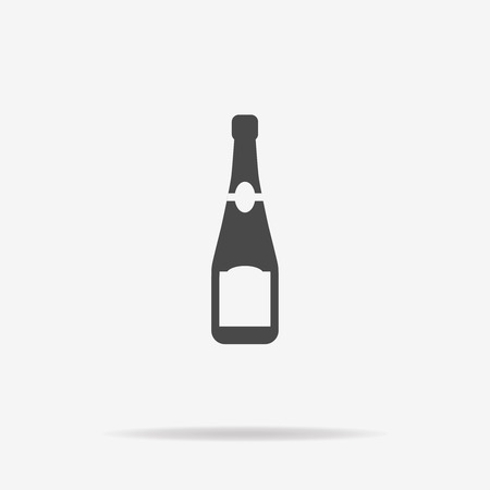 Champagne bottle icon. Vector concept illustration for design.のイラスト素材