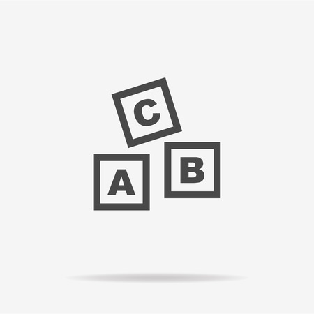 Abc blocks icon. Vector concept illustration for design.のイラスト素材