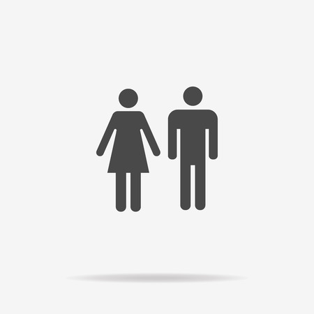 Man and woman icon. Vector concept illustration for design.のイラスト素材