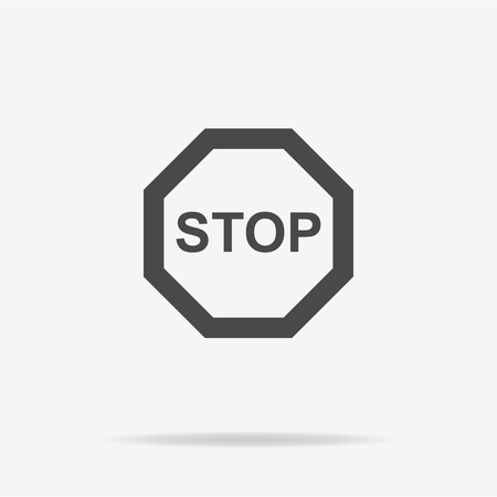 Stop sign icon. Vector concept illustration for design.のイラスト素材