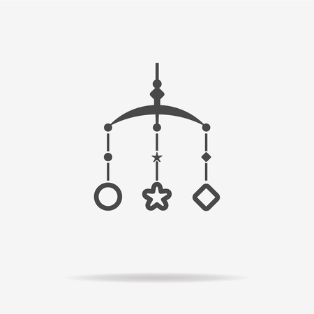 Baby bed carousel icon. Vector concept illustration for design.のイラスト素材