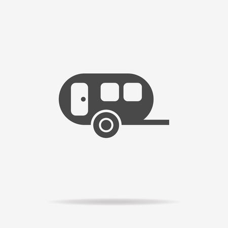 Trailer icon. Vector concept illustration for design.のイラスト素材