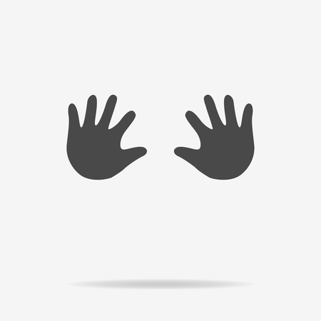 Baby hands icon. Vector concept illustration for design.のイラスト素材