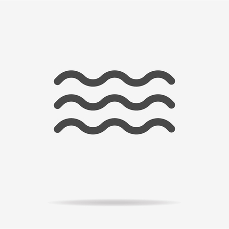 Wave icon. Vector concept illustration for design.のイラスト素材