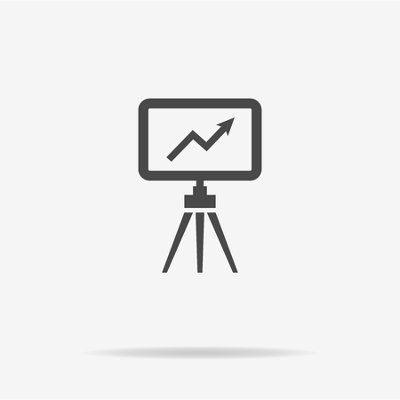 Vector blackboard on tripod icon. Vector concept illustration for design.のイラスト素材