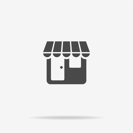 Shop icon. Vector concept illustration for design.のイラスト素材