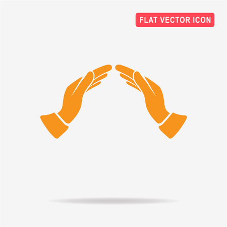 Supporting hands icon. Vector concept illustration for design.のイラスト素材