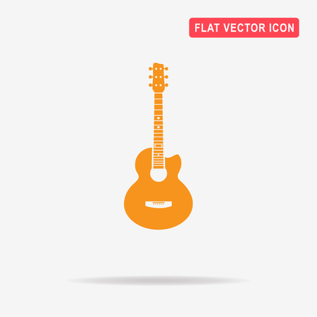 Acoustic guitar icon. Vector concept illustration for design.のイラスト素材