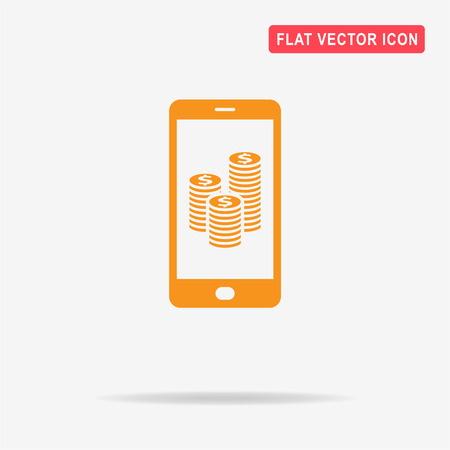 Mobile payment icon. Vector concept illustration for design.のイラスト素材