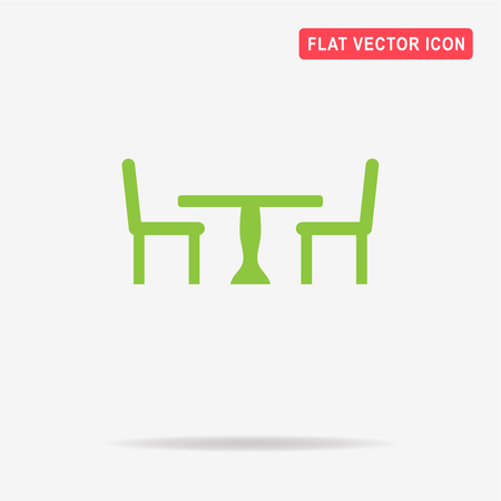 Table and chairs icon. Vector concept illustration for design.のイラスト素材