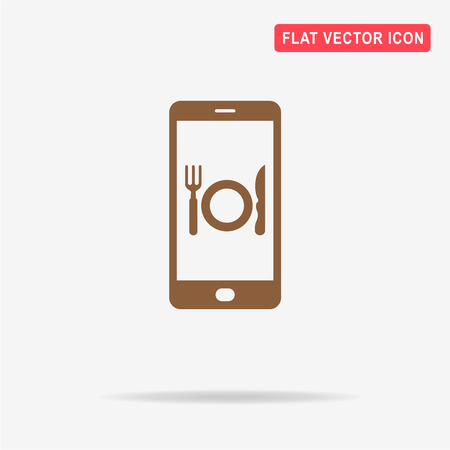 Mobile restaurant icon. Vector concept illustration for design.のイラスト素材