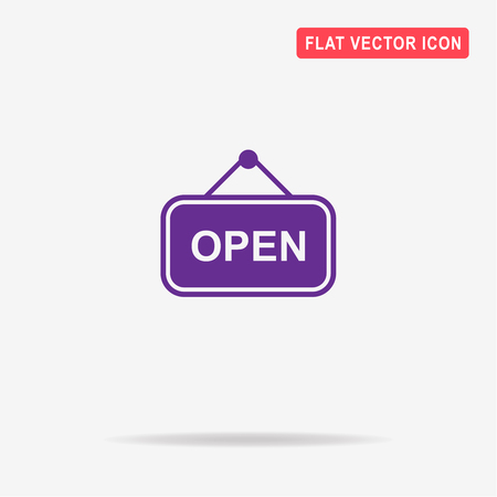Open banner icon. Vector concept illustration for design.のイラスト素材