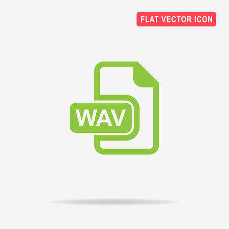 Wav icon. Vector concept illustration for design.のイラスト素材