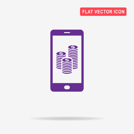 Mobile payment icon. Vector concept illustration for design.のイラスト素材