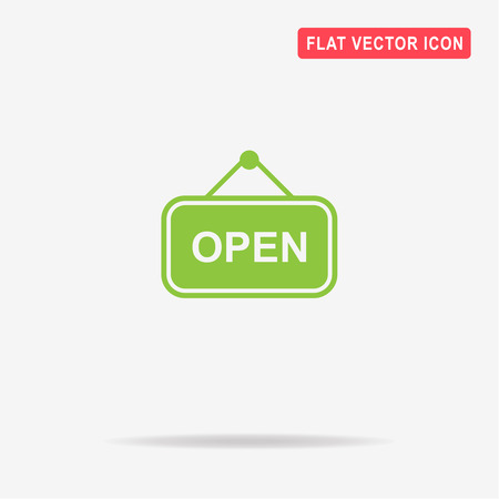 Open banner icon. Vector concept illustration for design.のイラスト素材