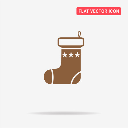 Christmas sock icon. Vector concept illustration for design.のイラスト素材