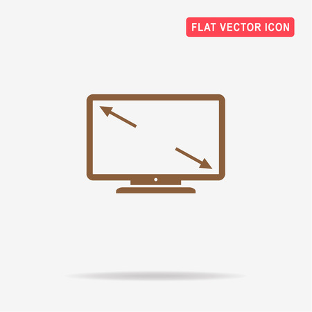 Tv screen size icon. Vector concept illustration for design.のイラスト素材