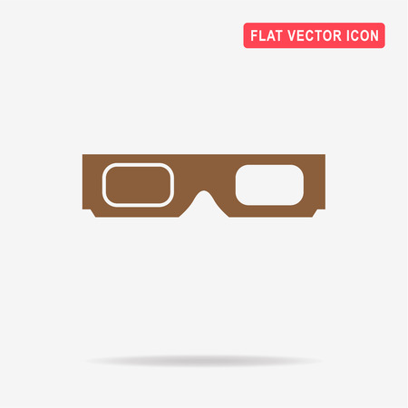 3d glasses icon. Vector concept illustration for design.のイラスト素材