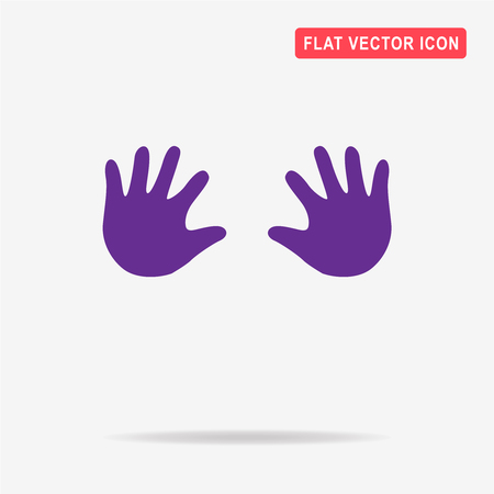 Baby hands icon. Vector concept illustration for design.のイラスト素材