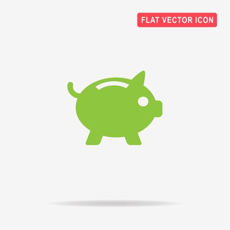 Piggy bank icon. Vector concept illustration for design.のイラスト素材