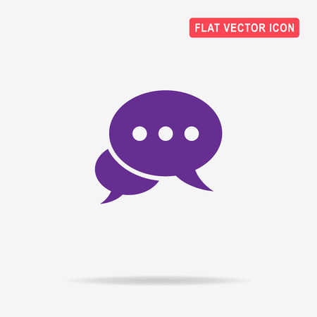 Message or chat icon. Vector concept illustration for design.のイラスト素材