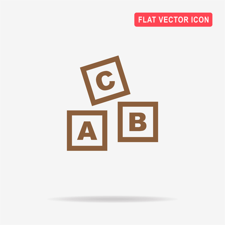 Abc blocks icon. Vector concept illustration for design.のイラスト素材