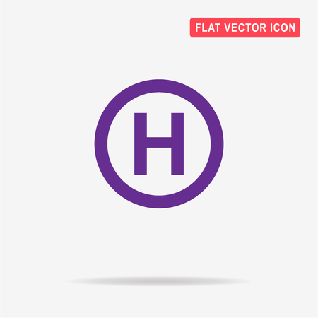 Helicopter landing pad icon. Vector concept illustration for design.のイラスト素材