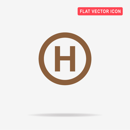 Helicopter landing pad icon. Vector concept illustration for design.のイラスト素材