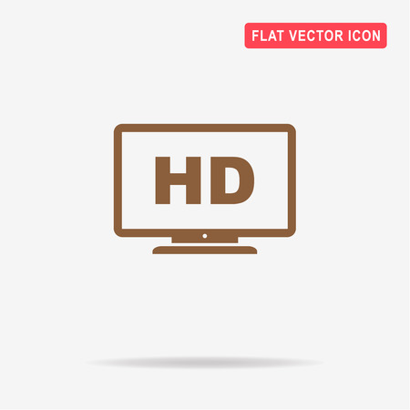 Hd tv icon. Vector concept illustration for design.のイラスト素材