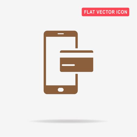 Mobile payment icon. Vector concept illustration for design.のイラスト素材