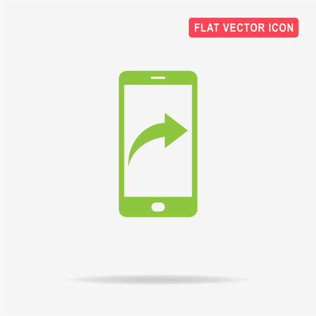 Mobile share icon. Vector concept illustration for design.のイラスト素材