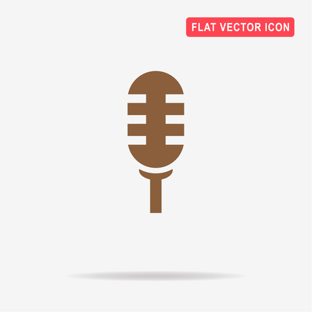 Microphone icon. Vector concept illustration for design.のイラスト素材