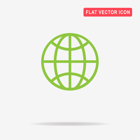 Globe icon. Vector concept illustration for design.のイラスト素材