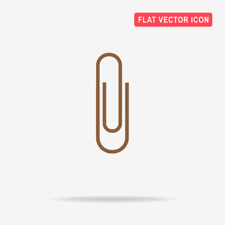 Paper clip icon. Vector concept illustration for design.のイラスト素材