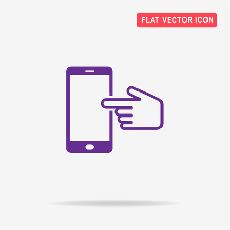 Touch screen icon. Vector concept illustration for design.のイラスト素材