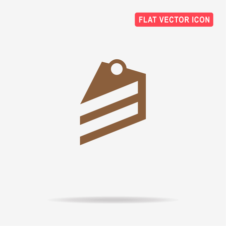 Piece of cake icon. Vector concept illustration for design.のイラスト素材