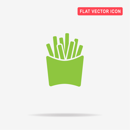 French fries icon. Vector concept illustration for design.のイラスト素材