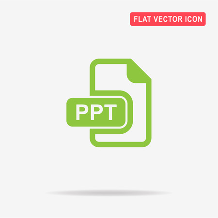 Ppt icon. Vector concept illustration for design.のイラスト素材