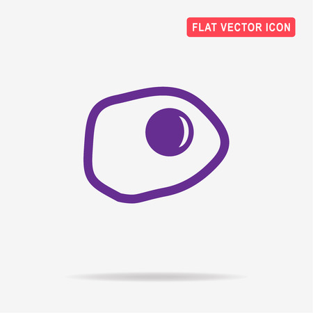 Fried egg icon. Vector concept illustration for design.のイラスト素材