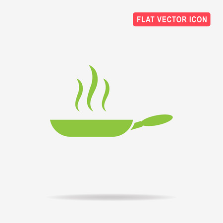 Frying pan icon. Vector concept illustration for design.のイラスト素材