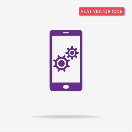 Mobile development icon. Vector concept illustration for design.のイラスト素材