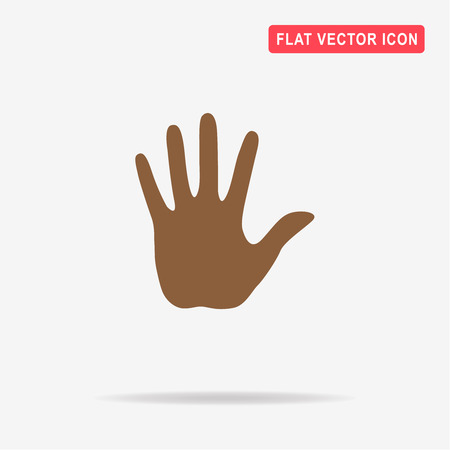Hand palm icon. Vector concept illustration for design.のイラスト素材