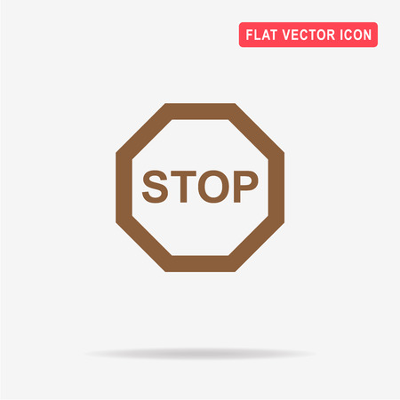 Stop sign icon. Vector concept illustration for design.のイラスト素材