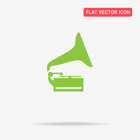Gramophone icon. Vector concept illustration for design.のイラスト素材