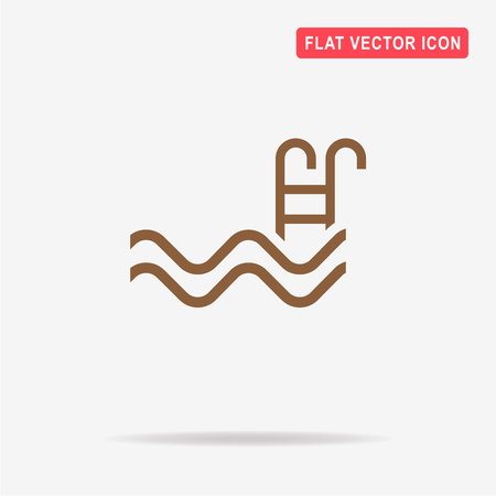 Swimming pool icon. Vector concept illustration for design.のイラスト素材