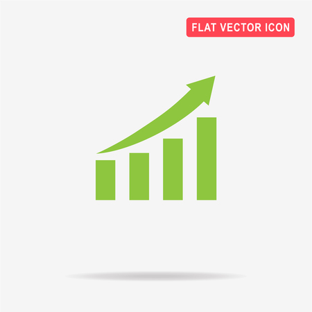 Infographic bar chart icon. Vector concept illustration for design.のイラスト素材