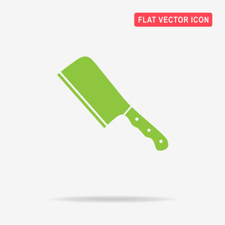 Meat cleaver knife icon. Vector concept illustration for design.のイラスト素材