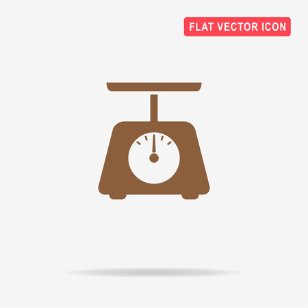 Kitchen scales icon. Vector concept illustration for design.のイラスト素材
