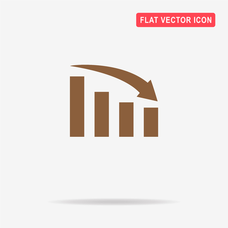 Infographic bar chart icon. Vector concept illustration for design.のイラスト素材